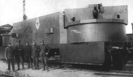 Artillery wagon of the armoured train 'Grozny' in 1920