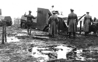 Russian armoured car Jeffery during trials